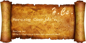 Herczog Cserjén névjegykártya